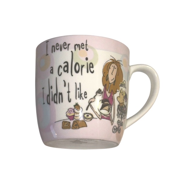 BORN TO SHOP I Never Met A Calorie I Didn't Like Creative Tops Mug - Picture 1 of 4